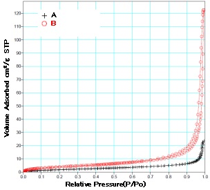 図1　N2ガス吸着法による吸脱着等温線