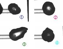 写真4：ぬれ広がりの観察像（滴下3秒後）	